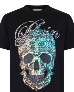 Czarny bawełniany T-shirt Plein Skull Baroque - Image #1