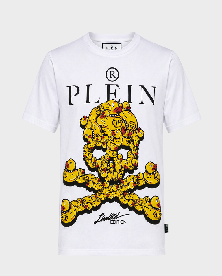 T-shirt z nadrukiem Plein Duck Skull