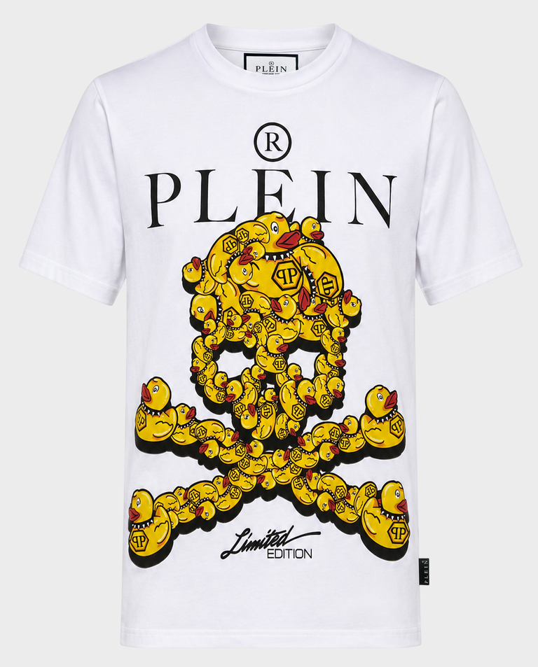 T-shirt z nadrukiem Plein Duck Skull