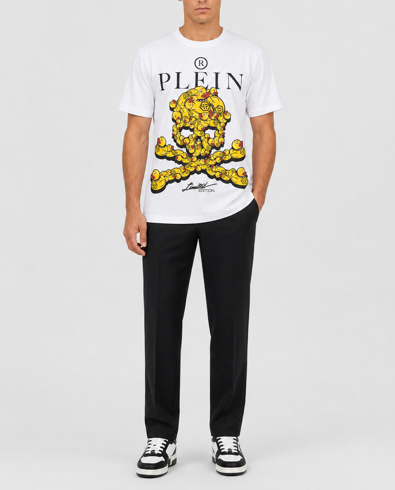 T-shirt z nadrukiem Plein Duck Skull - Image #3