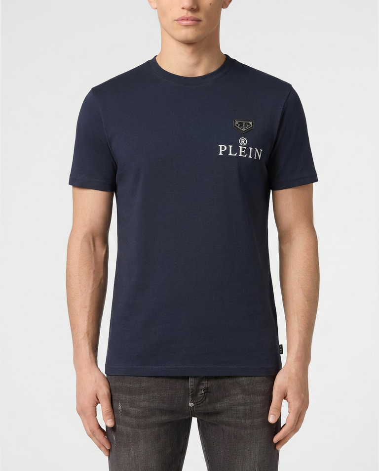 Granatowy t-shirt z logo