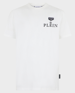 Biały t-shirt z logo - Image #0