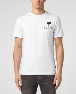 Biały t-shirt z logo - Image #1