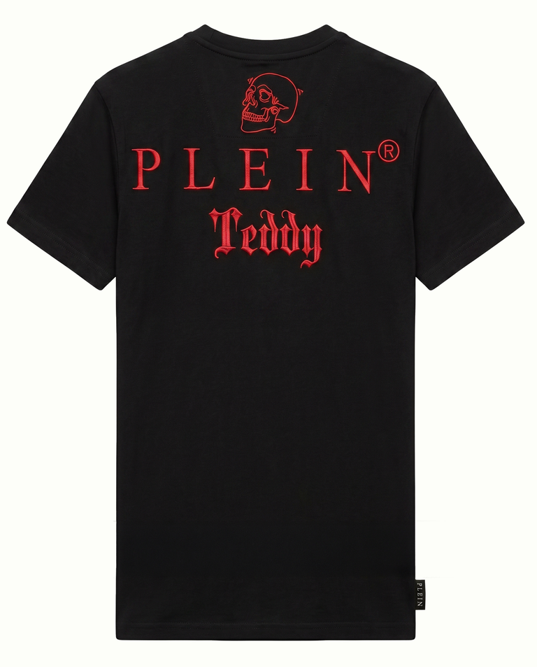 Czarny t-shirt z grafiką misia - Image #2