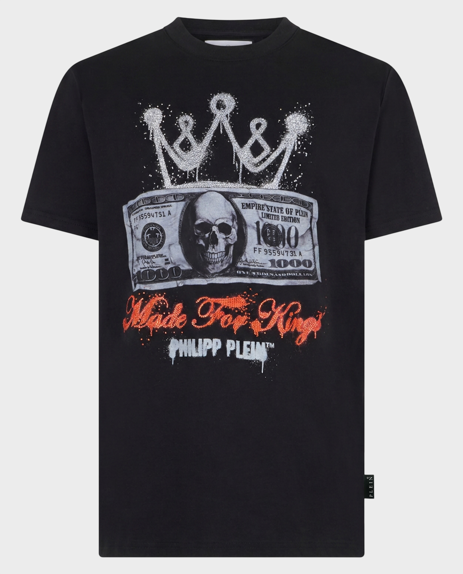 Czarny t-shirt z nadrukiem - Image #0