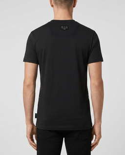 Czarny t-shirt z nadrukiem - Image #2
