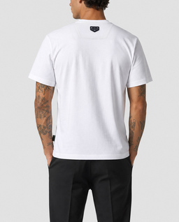Biały t-shirt z motywem czaszki - Image #2