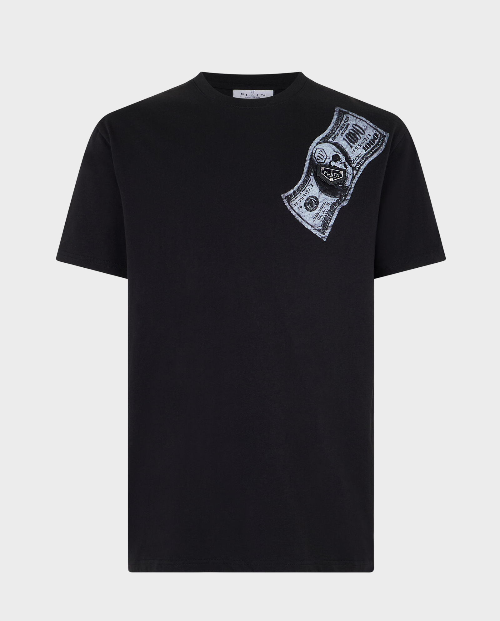 Czarny t-shirt z motywem banknotu - Image #0