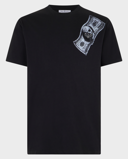 Czarny t-shirt z motywem banknotu - Image #0