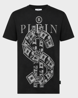 Czarny t-shirt z motywem dolara - Image #0