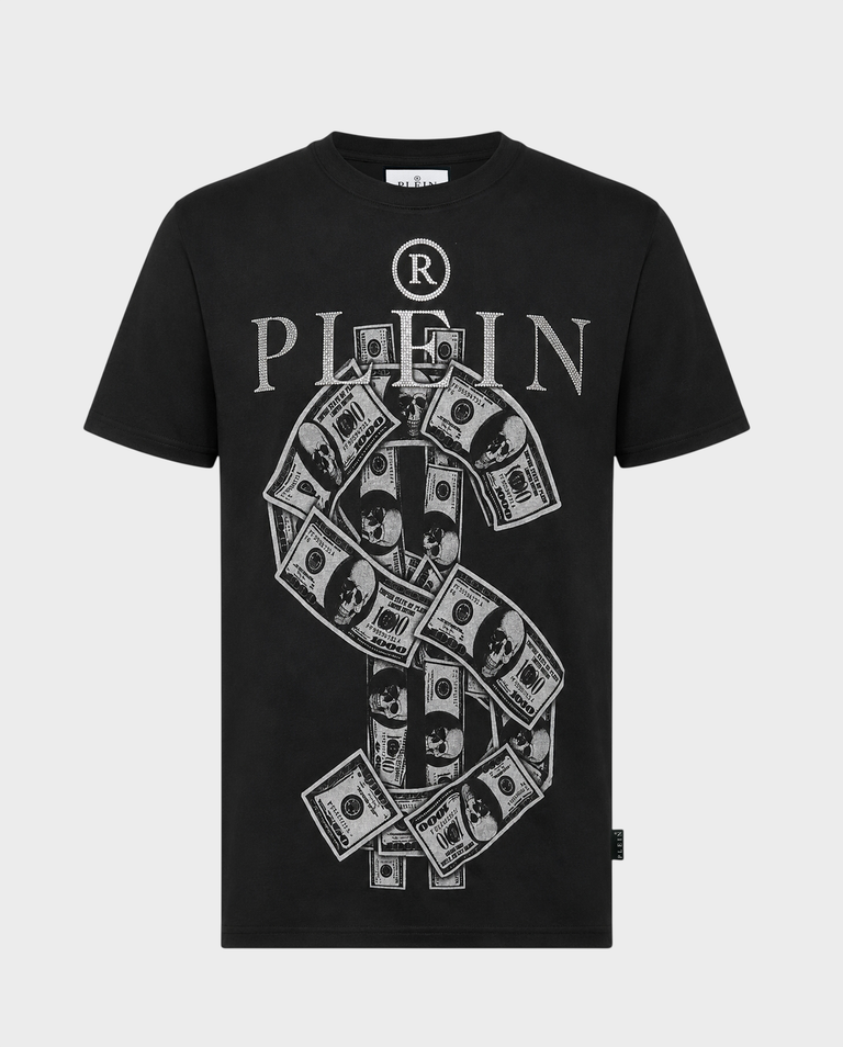 Czarny t-shirt z motywem dolara