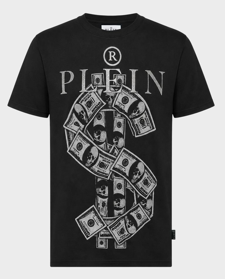 Czarny t-shirt z motywem dolara