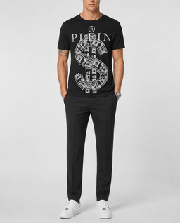 Czarny t-shirt z motywem dolara - Image #3
