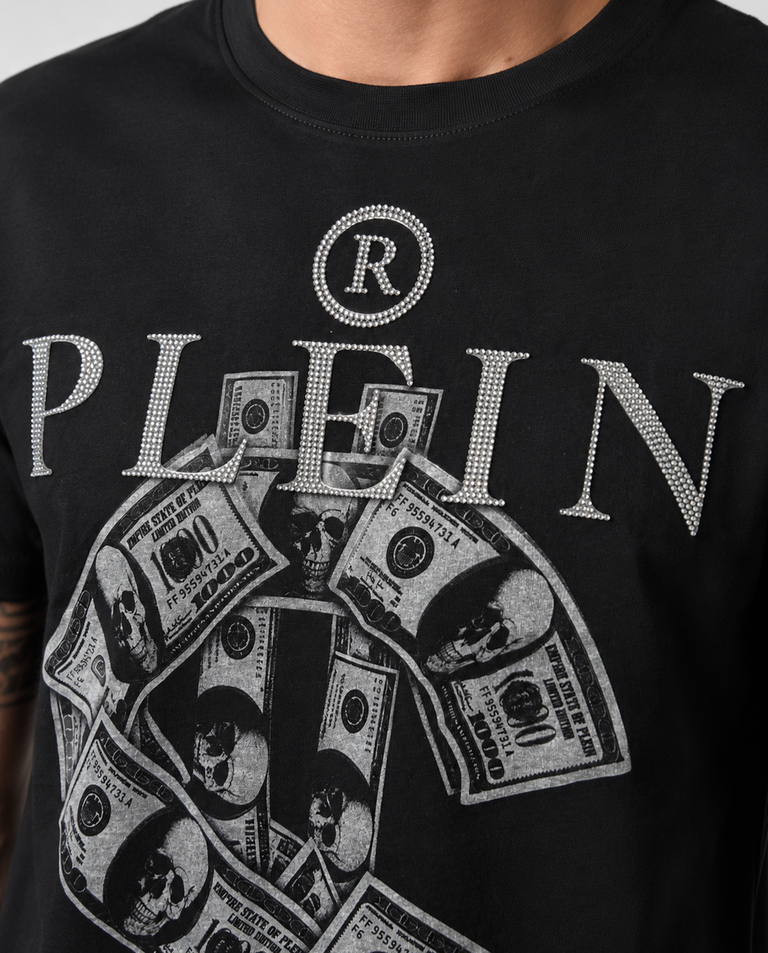 Czarny t-shirt z motywem dolara - Image #4