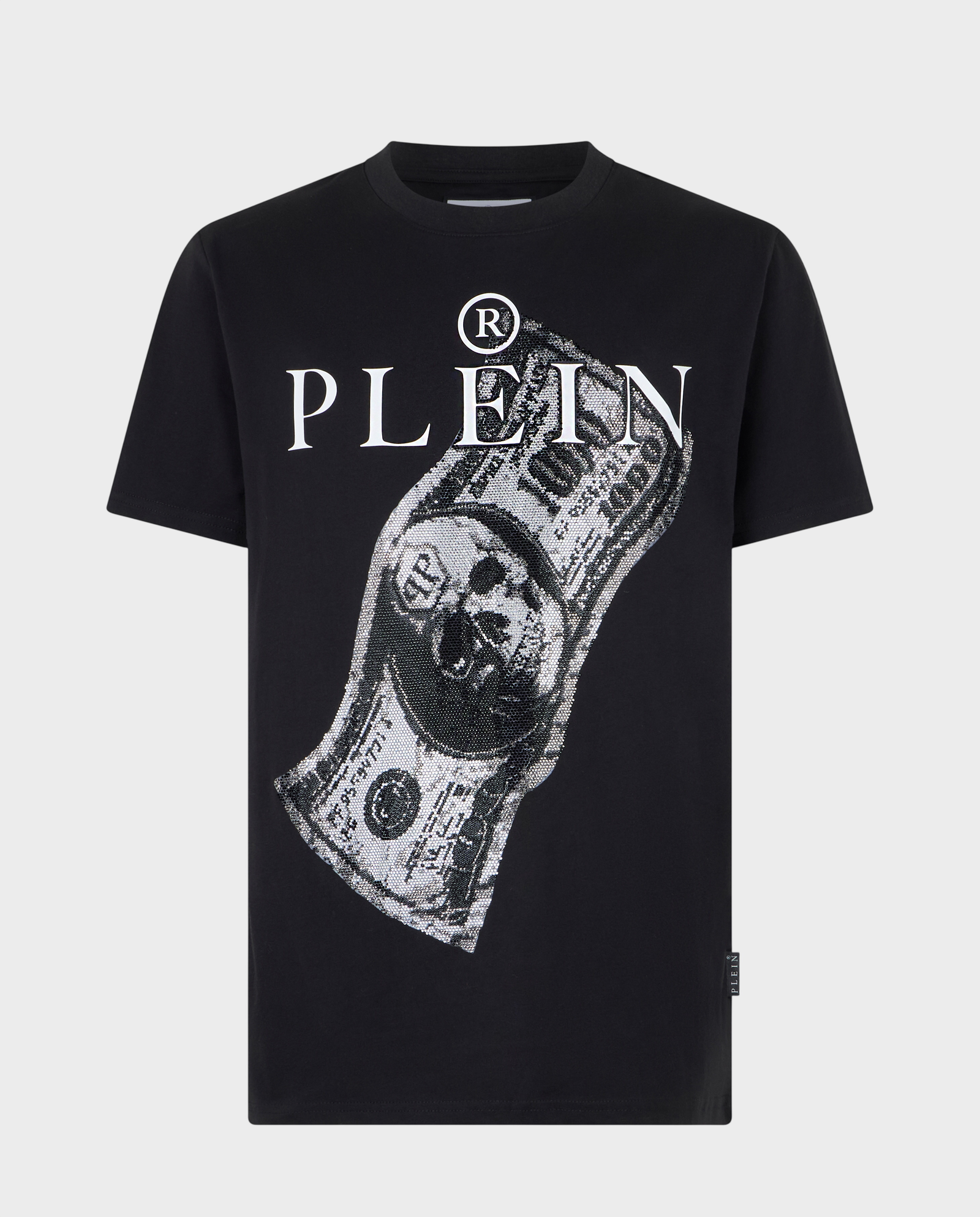Czarny t-shirt z printem Dollar - Image #0