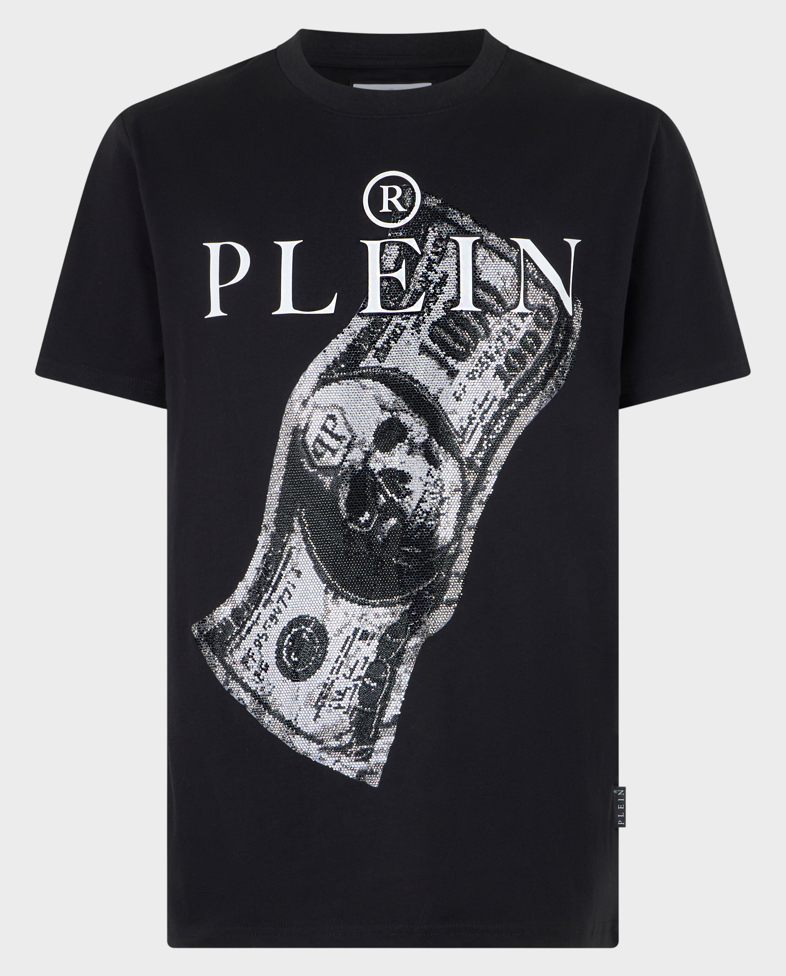 Czarny t-shirt z printem Dollar - Image #0