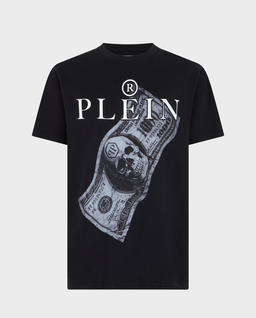 Czarny t-shirt z nadrukiem - Image #0