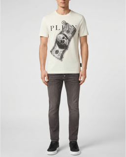 Biały t-shirt z printem Dollar - Image #2