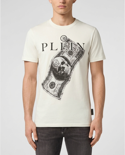 Biały t-shirt z printem Dollar - Image #1
