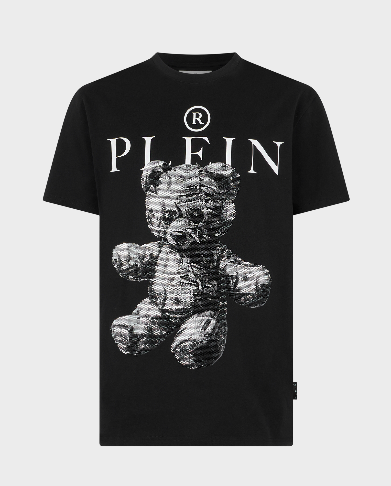 Czarny t-shirt z motywem misia - Image #0