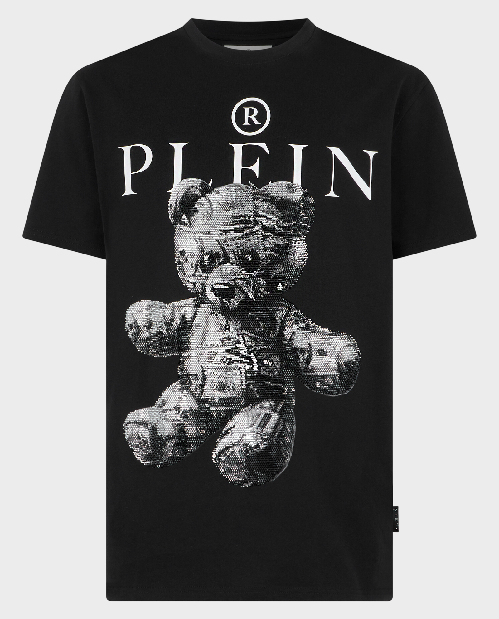 Czarny t-shirt z motywem misia - Image #0