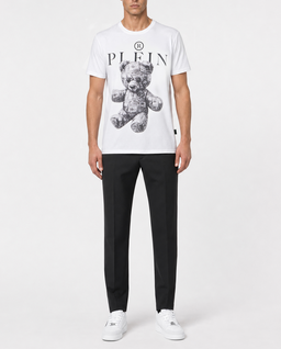 Biały t-shirt z motywem misia - Image #3