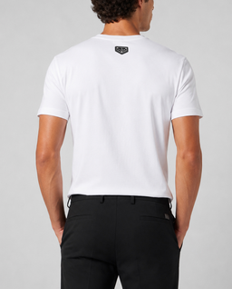 Biały t-shirt z motywem czaszki - Image #2
