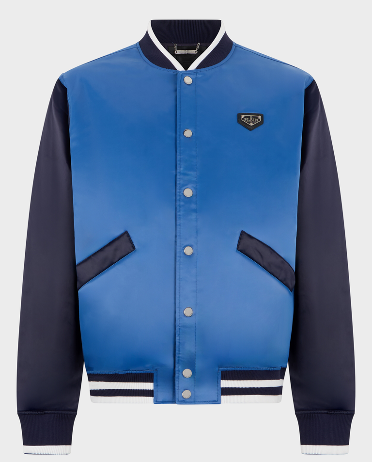 Niebieska kurtka bomber