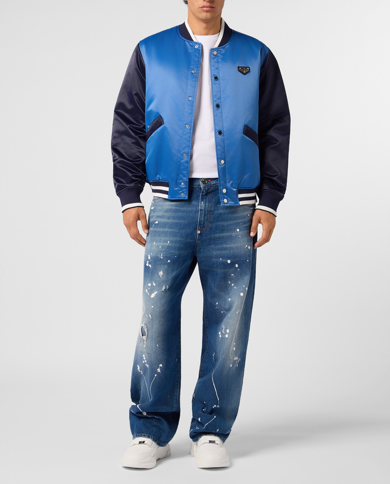 Niebieska kurtka bomber - Image #3