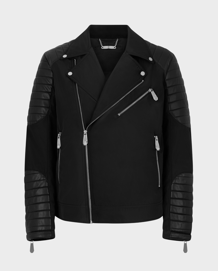 Czarna kurtka biker