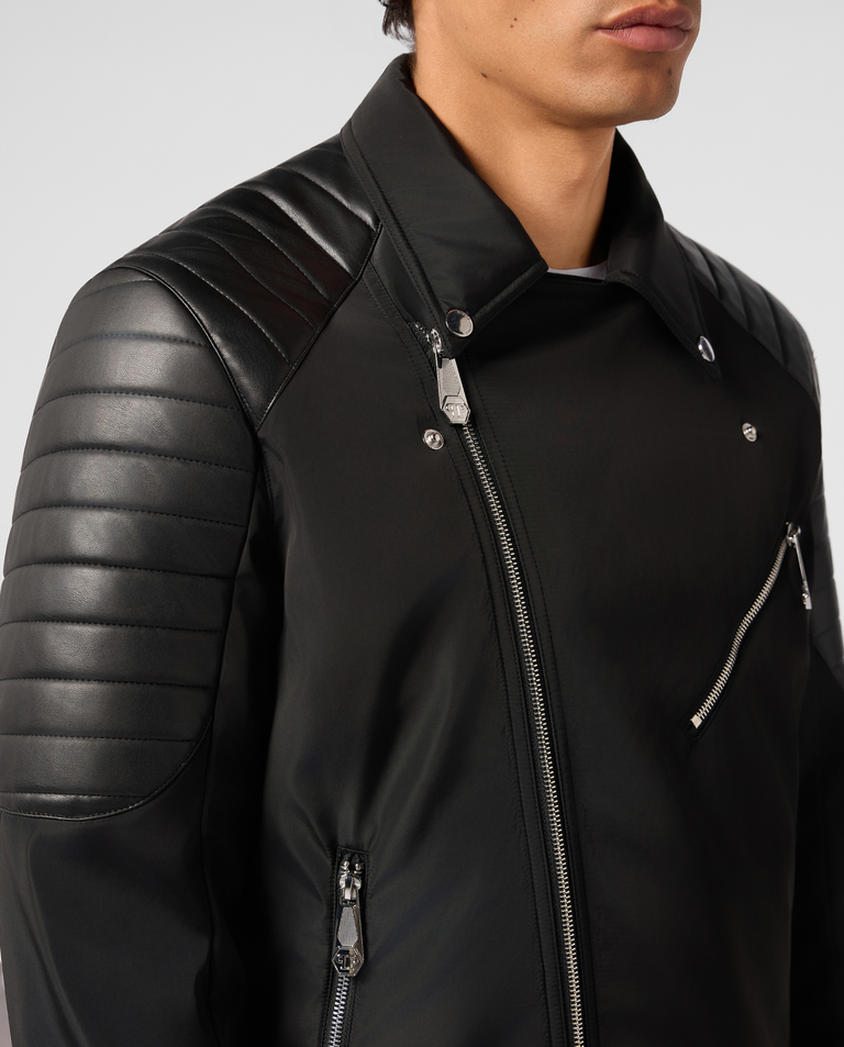 Czarna kurtka biker - Image #4