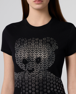 Czarny t-shirt z motywem misia - Image #4