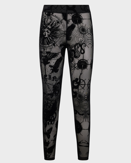 Czarne legginsy z printem - Image #0