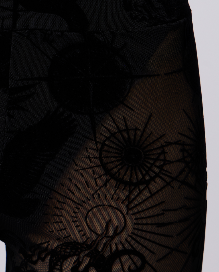 Czarne legginsy z printem - Image #4