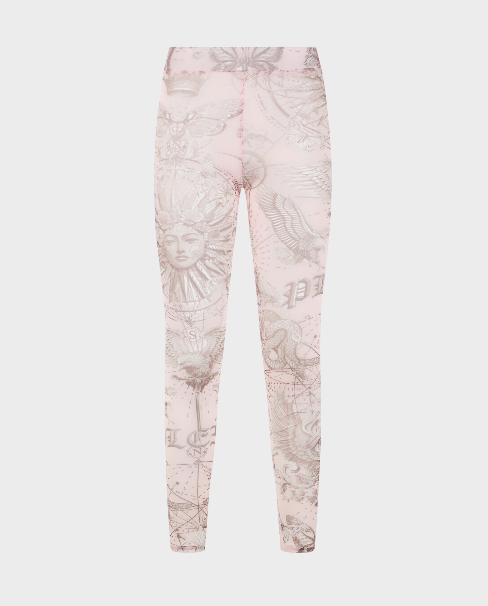 Różowe legginsy z printem - Image #0