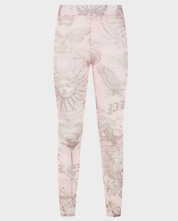 Różowe legginsy z printem - Image #0