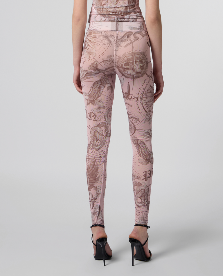 Różowe legginsy z printem - Image #2