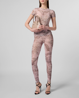 Różowe legginsy z printem - Image #3