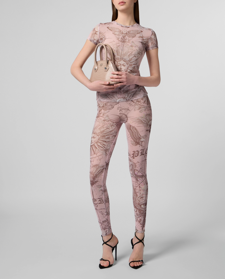 Różowe legginsy z printem - Image #3