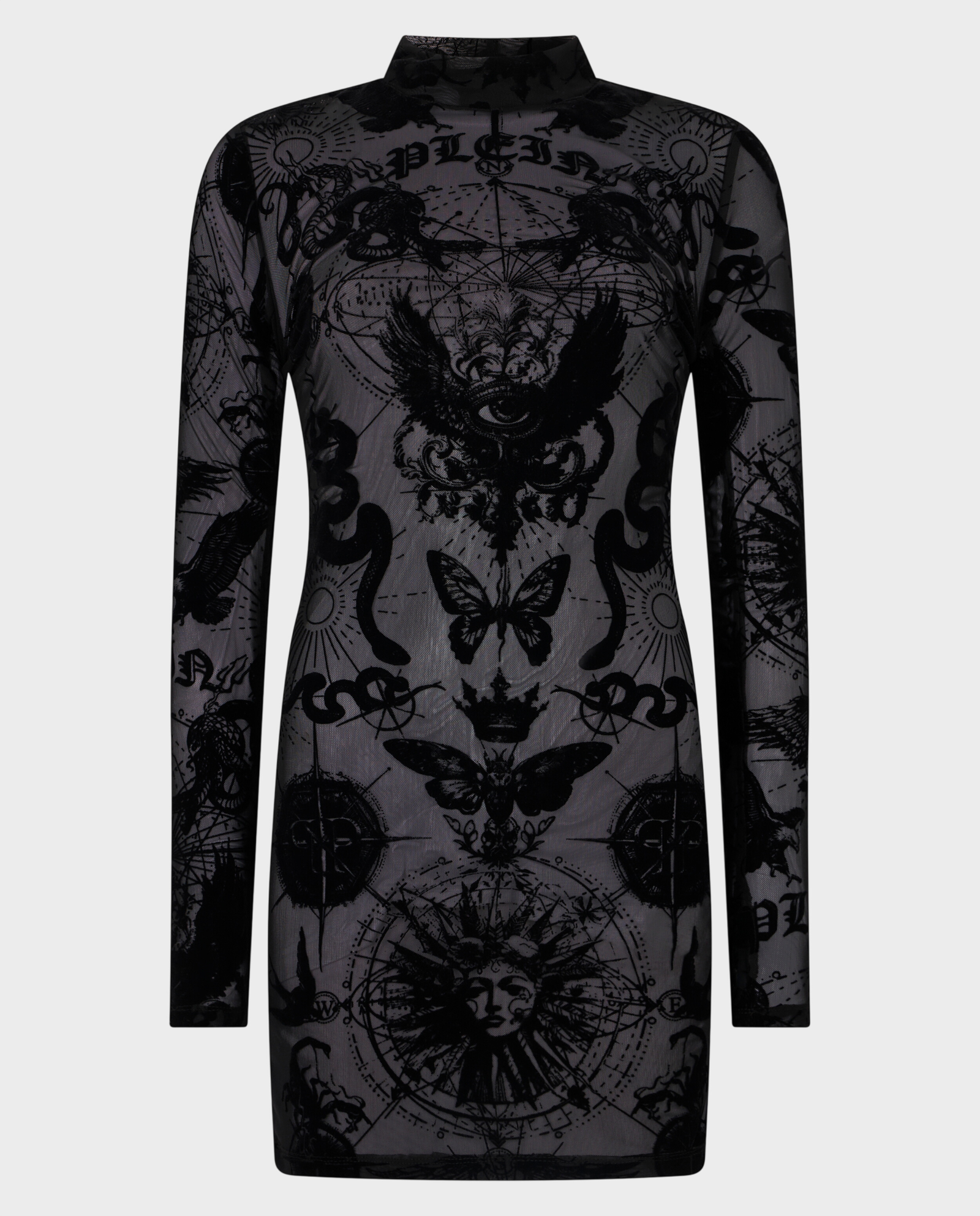 Czarna sukienka mini Butterfly Tattoo - Image #0