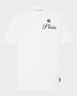 Biały t-shirt z okrągłym dekoltem - Image #0