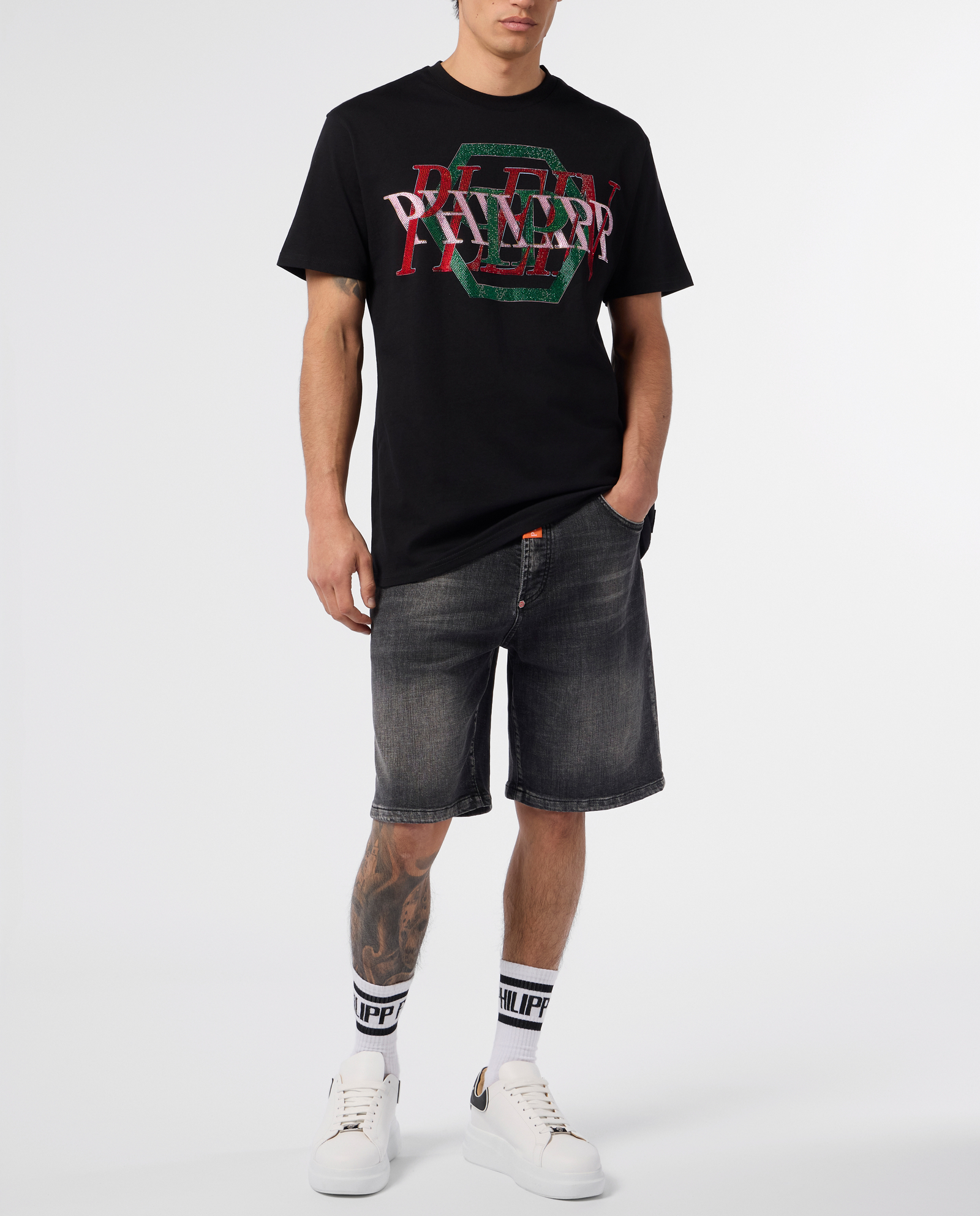 T-shirt z ozdobnym logo Hexagon Stones - Image #3