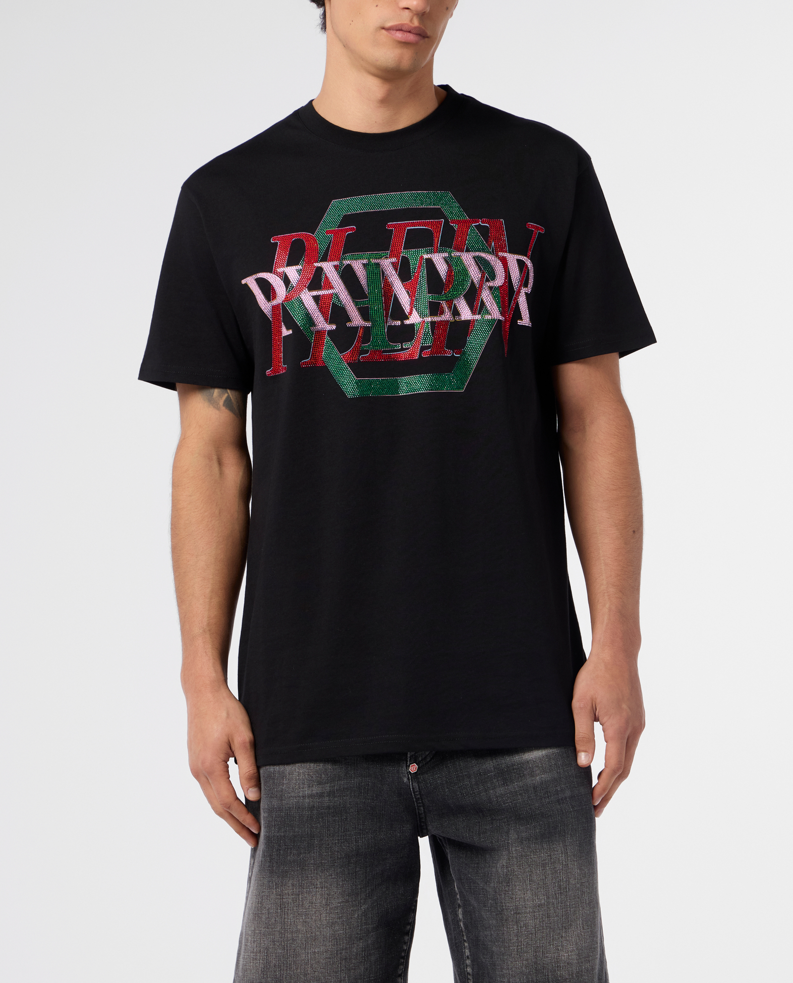 T-shirt z ozdobnym logo Hexagon Stones - Image #1