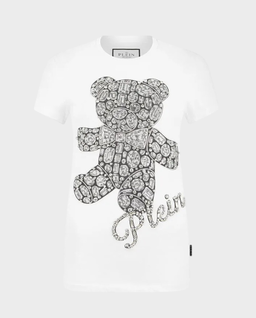 Biały t-shirt Teddy Crystal Pure Fit - Image #0
