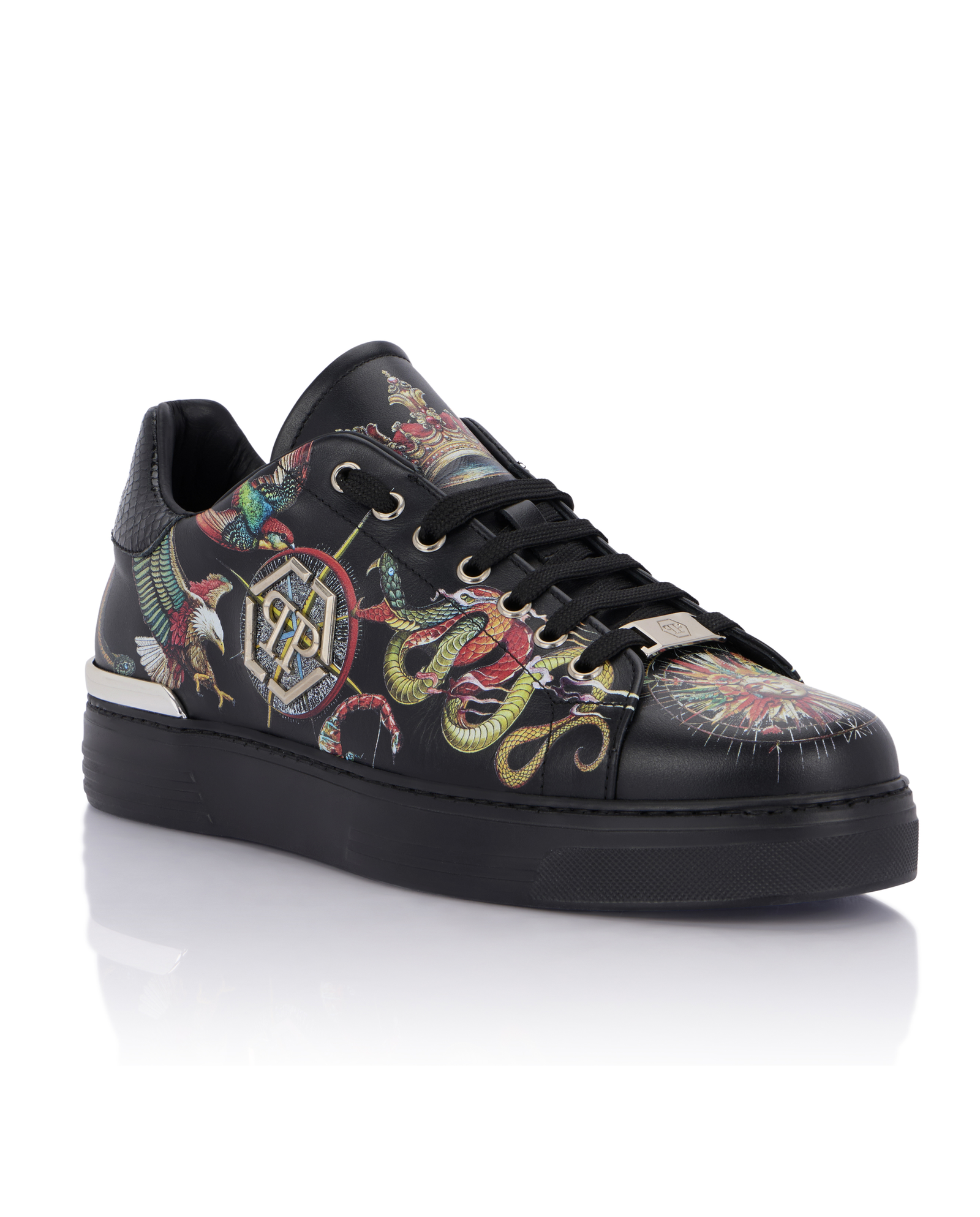 Czarne sneakersy z nadrukiem - Image #1