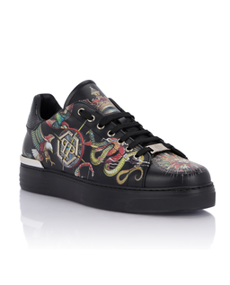 Czarne sneakersy z nadrukiem - Image #1