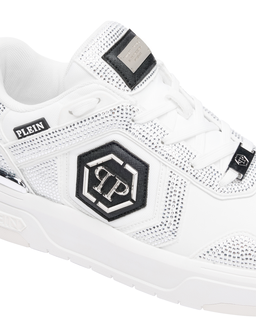 Białe sneakersy z kryształkami SK8R Strass - Image #5