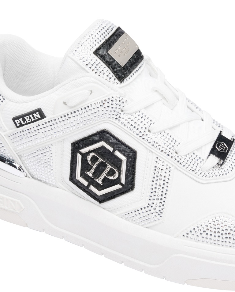 Białe sneakersy z kryształkami SK8R Strass - Image #5