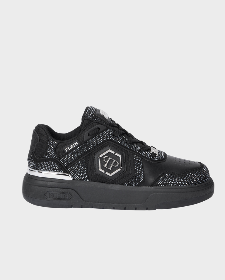 Czarne sneakersy z kryształkami SK8R Strass