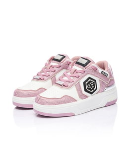 Różowe sneakersy z kryształkami SK8R Strass - Image #2